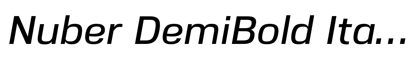 Nuber DemiBold Italic